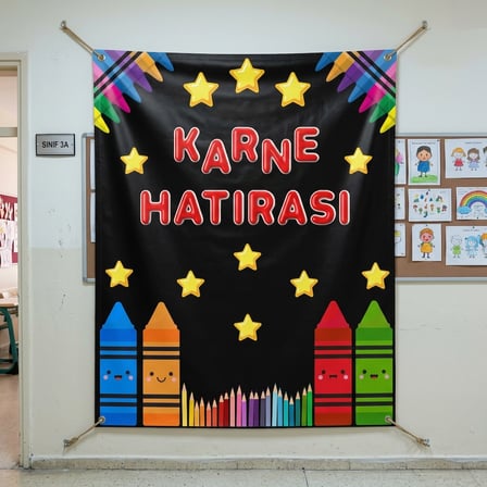 Karne Günü Hatıra Fotoğrafı PVC Vinil Afiş 160 x 200 cm | Tek Parça 07