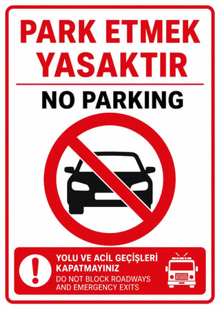 PARK ETMEK YASAKTIR 50X70CM PVC ISG LEVHA