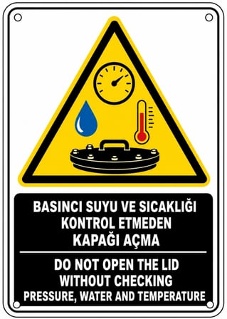 BASINCI SUYU VE SICAKLIĞI KONTROL ETMEDEN KAPAĞI AÇMA 50X70CM PVC ISG LEVHA