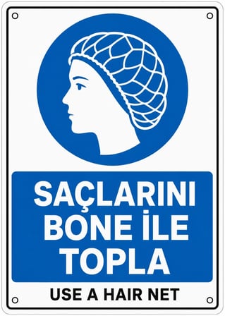 SAÇLARI BONE İLE TOPLA 35X50CM PVC ISG LEVHA