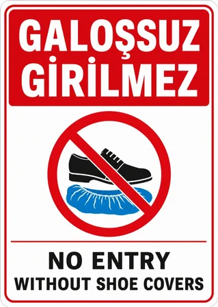 GALOŞSUZ GİRİLMEZ 35X50CM PVC ISG LEVHA