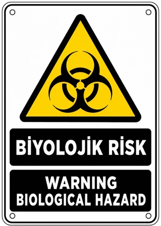BİYOLOJİK RİSK 35X50CM PVC ISG LEVHA