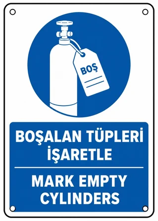 BOŞALAN TÜPLERİ İŞARETLE 35X50CM PVC ISG LEVHA