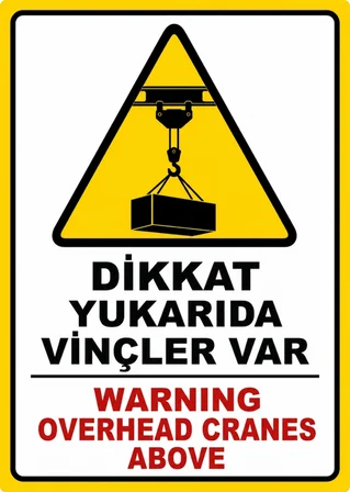 DİKKAT YUKARIDA VİNÇLER VAR 35X50CM PVC ISG LEVHA