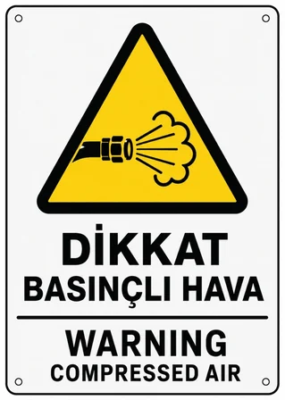 DİKKAT BASINÇLI HAVA 35X50CM PVC ISG LEVHA
