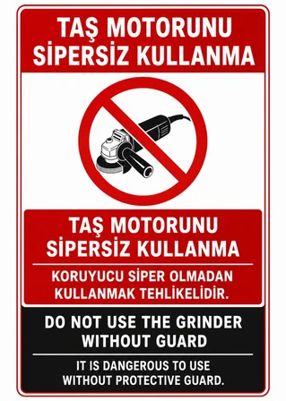 TAŞ MOTORUNU SİPERSİZ KULLANMA 35X50CM PVC ISG LEVHA