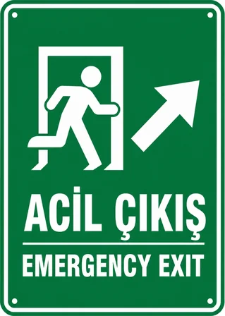 ACİL ÇIKIŞ 35X50CM PVC ISG LEVHA
