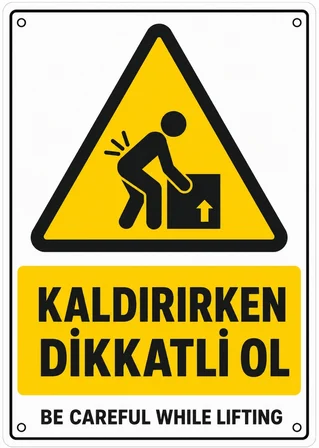 KALDIRIRKEN DİKKATLİ OL 35X50CM PVC ISG LEVHA