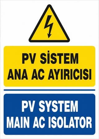 PV SİSTEM ANA AC AYIRICISI 21X30CM PVC ISG LEVHA