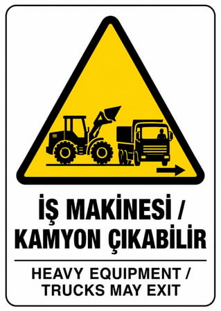 İŞ MAKİNESİ KAMYON ÇIKABİLİR 21X30CM PVC ISG LEVHA
