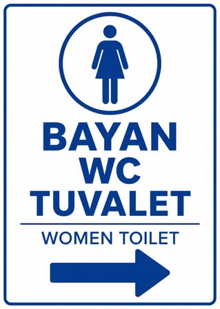 BAYAN WC TUVALET 21X30CM PVC ISG LEVHA