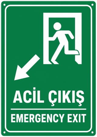 ACİL ÇIKIŞ 21X30CM PVC ISG LEVHA