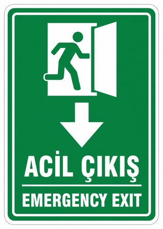 ACİL ÇIKIŞ 21X30CM PVC ISG LEVHA