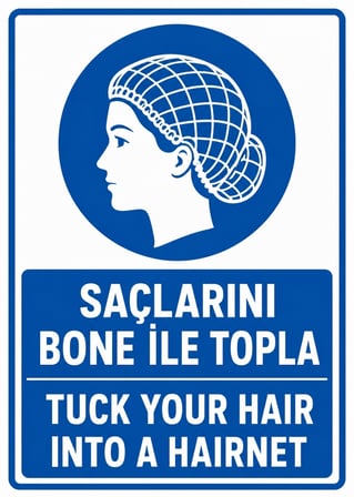 SAÇLARINI BONE İLE TOPLA 21X30CM PVC ISG LEVHA