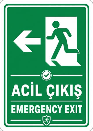ACİL ÇIKIŞ 21X30CM PVC ISG LEVHA