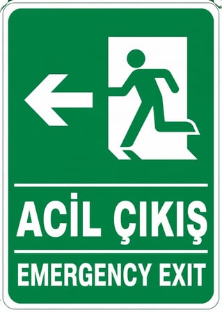 ACİL ÇIKIŞ 21X30CM PVC ISG LEVHA