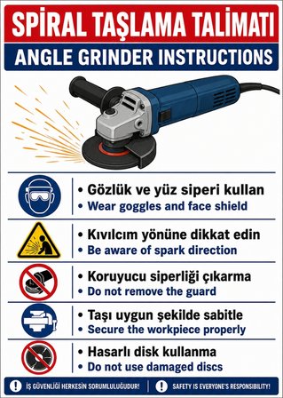 SPİRAL TAŞLAMA TALİMATI 21X30CM PVC ISG LEVHA