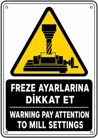 FREZE AYARLARINA DİKKAT ET 21X30CM PVC ISG LEVHA