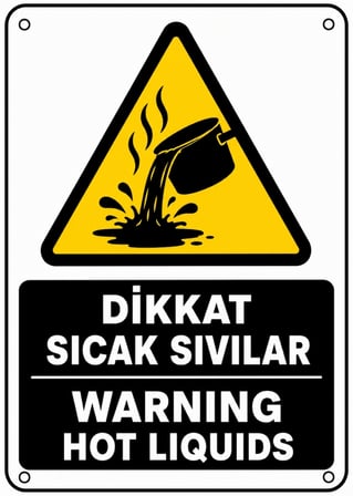 DİKKAT SICAK SIVILAR 21X30CM PVC ISG LEVHA