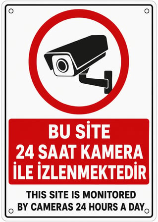 BU SİTE 24 SAAT KAMERA İLE İZLENMEKTEDİR 21X30CM PVC ISG LEVHA
