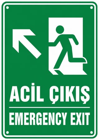 ACİL ÇIKIŞ 21X30CM PVC ISG LEVHA