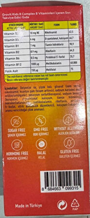 GROVİT KİDS B COMPLEX SURUP