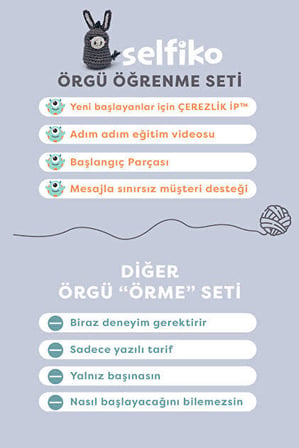 Selfiko Eşekcan Örgü İpi Seti