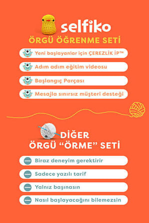 Selfiko Kapibaba Örgü İpi Seti