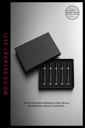 NO 3 Erkek Parfüm Seti (Seyahat Seti) EDP 5x10 ML Ferah - Aromatik - Odunsu