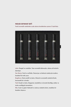NO 3 Erkek Parfüm Seti (Seyahat Seti) EDP 5x10 ML Ferah - Aromatik - Odunsu