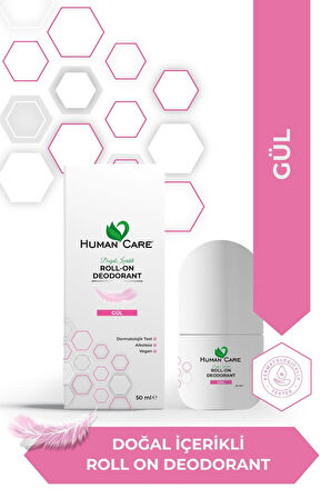 Human Care Doğal Roll On Deodorant Gül Kokulu 50 Ml