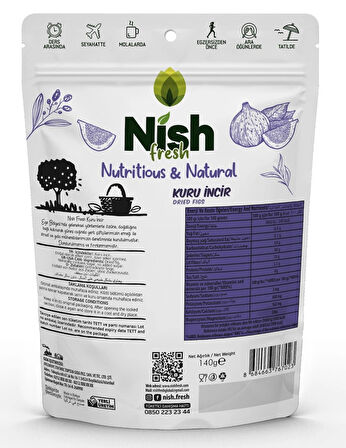 Nish Fresh Organik Doğal Katkısız Vegan Aydın Kuru İncir