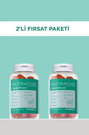 2'li Good Mood Gummy, Duygu Durumu Destekleyici, 5-HTP & Rodiola İçerikli Çiğnenebilir Vitamin Gummies