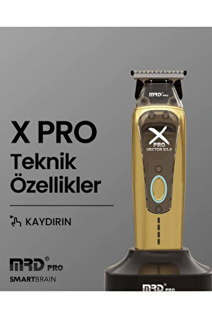 MRD GMT-999 PRO-X 3.0 Profesyonel Sakal Kesme Makinesi Gold