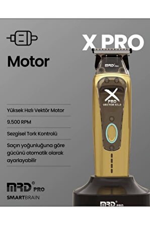 MRD GMT-999 PRO-X 3.0 Profesyonel Sakal Kesme Makinesi Gold