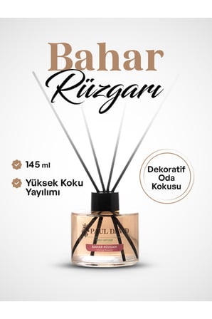 Bahar Esintisi Yüksek Koku Yayılımlı Dekoratif Bambu Çubuklu Oda Kokusu 145 ml
