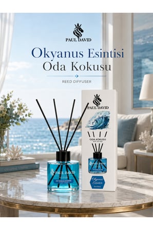 Okyanus Esintisi Yüksek Koku Yayılımlı Dekoratif Bambu Çubuklu Oda Kokusu 145 ml