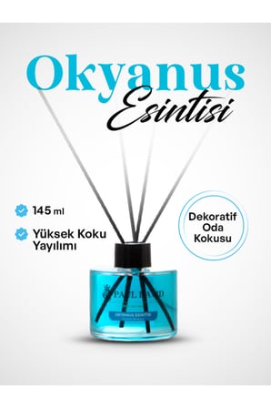 Okyanus Esintisi Yüksek Koku Yayılımlı Dekoratif Bambu Çubuklu Oda Kokusu 145 ml