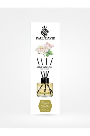 Beyaz Çiçekler Yüksek Koku Yayılımlı Dekoratif Bambu Çubuklu Oda Kokusu 145 ml