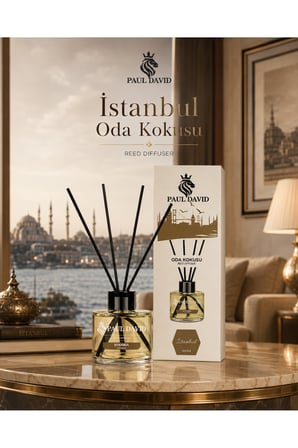 İstanbul Yüksek Koku Yayılımlı Dekoratif Bambu Çubuklu Oda Kokusu 145 ml
