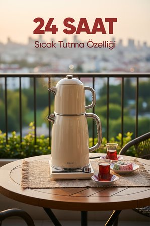 FR-CM26 Lavena Standlı Dijital Göstergeli Krem Çay Makinesi