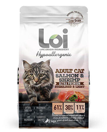 LOİ SOMON VE KARİDESLİ  KISIRLAŞTIRILMIŞ KEDİ MAMASI 2 KG