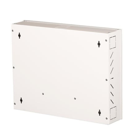 LANDE - DVRboxE 19" Duvar Tipi Güvenlik Kabinet – Kilitli, Havalandırmalı, Monoblok, 50 kg Kapasiteli 450x100x350 mm