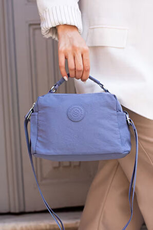 Kadın Suya Dayanıklı Paraşüt Kumaş Ayarlanabilir Çapraz Askılı Küçük Boy El Ve Omuz Çantası