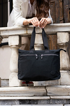 Kadın 6 Gözlü Kullanışlı Suya Dayanıklı Paraşüt Kumaş Büyük Boy El Ve Omuz Çantası