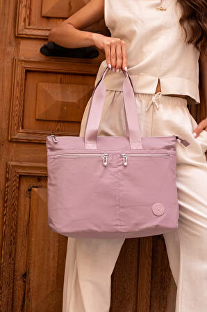 Kadın 6 Gözlü Kullanışlı Suya Dayanıklı Paraşüt Kumaş Büyük Boy El Ve Omuz Çantası