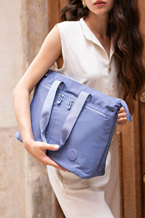 Kadın 6 Gözlü Kullanışlı Suya Dayanıklı Paraşüt Kumaş Büyük Boy El Ve Omuz Çantası