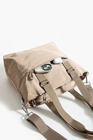 Kadın 4 Gözlü Suya Dayanıklı Paraşüt Kumaş Ayarlanabilir Çapraz Askılı El Ve Omuz Çantası