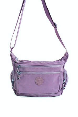 Kadın Çok Gözlü Suya Dayanıklı Paraşüt Kumaş Ayarlanabilir Çapraz Askılı Omuz Çantası