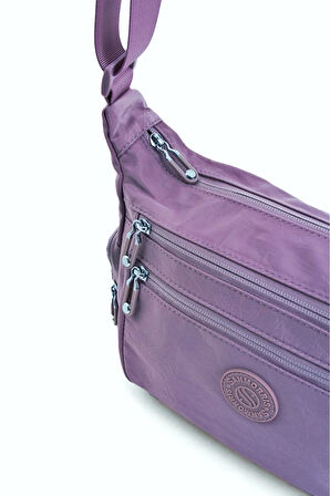 Kadın Çok Gözlü Suya Dayanıklı Paraşüt Kumaş Ayarlanabilir Çapraz Askılı Omuz Çantası